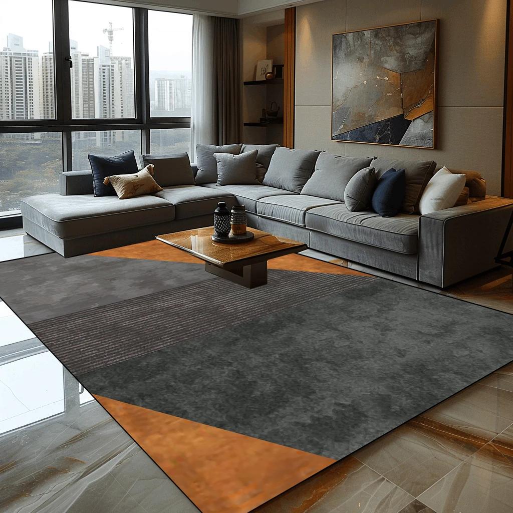 Nordic Geometric Carpet for Living Room Modern Luxury Decor Sofa Table Large Area Rugs Home Bathroom Non-slip Washable Mat
