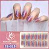 Nail Sticker Waterproof No-bake Gel Nail Polish Film Full Sticker Korean Multi-color Scallion Powder Nail Sticker Nail Sticker
