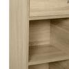 Wooden Bookcase Shelf, Multipurpose Cabinet with 3 Shelves 4 Compartments and 2 Doors, 61.5x29.5x80cm