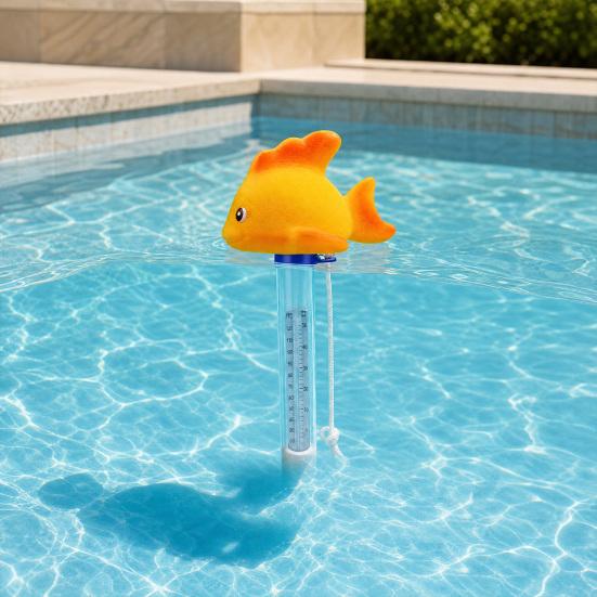 Yousheng Swimming Pool Floating Thermometer, Flamingo Turtle Duck Goldfish Shark Water Temperature Gauge, Easy Read Bathtub Hot Tub Temperature