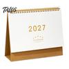 Monthly Organizer for Desk 2027 Calendar, Standing Flip Desktop Minimalist Gold Foil Cover Home Office Accessory Planner, Thick Paper Note Taking,