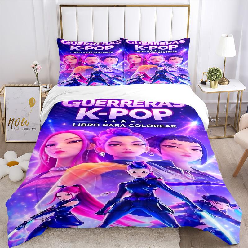 Kpop Warriors Book Print 3Pcs Bedding Setduvet Cover With 2 Bedropillowcase Home Birthday Gift