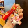 Chinese Style Panda Keychain Pendant Traditional Cartoon Horse Bag Pendant  Pony Pendant Gift