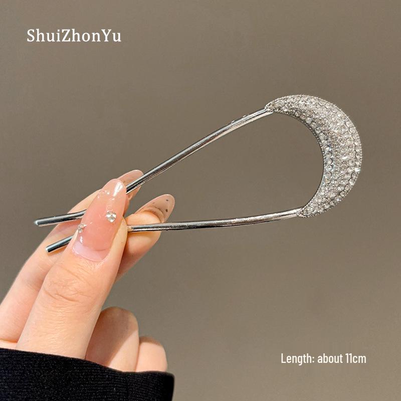 Spring 2025 High-End Pearl U-Shaped Hairpin – Ancient Style Chinese Hair Styling Accessory for Women