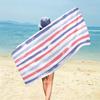 1pc Simple striped beach towel, quick drying absorbent swimming towel, multi-functional beach towel for beach swimming yoga