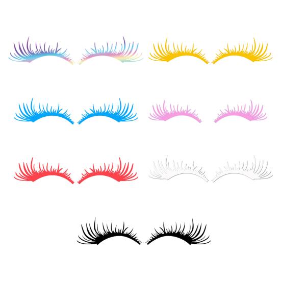 2Pcs Car Eyelashes Stickers Funny Car Headlight Sticker Waterproof Fake Eyelash Decals Tailgate Fridge Wall Window Vehicle Decoration Gifts for Men