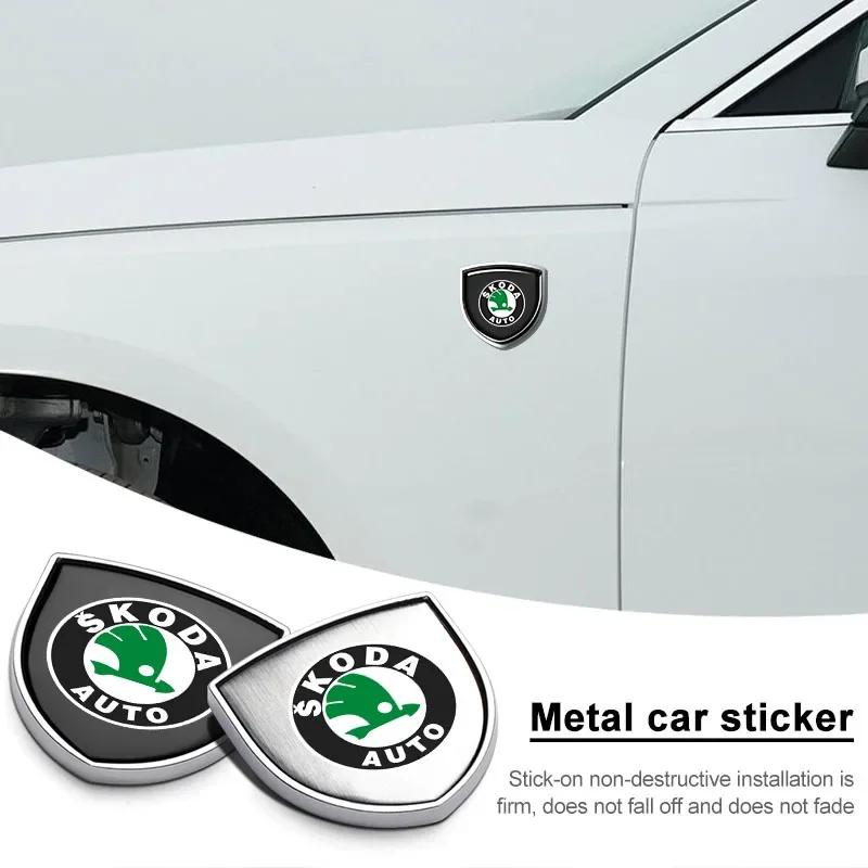 AAAAK1 1 Stück 3D Metall Auto Karosserie Fenster Dekoration Aufkleber Abzeichen Auto Styling Für Skoda Octavia 5 7 Rapid Fabia A7 Superb KAMIQ Roomster