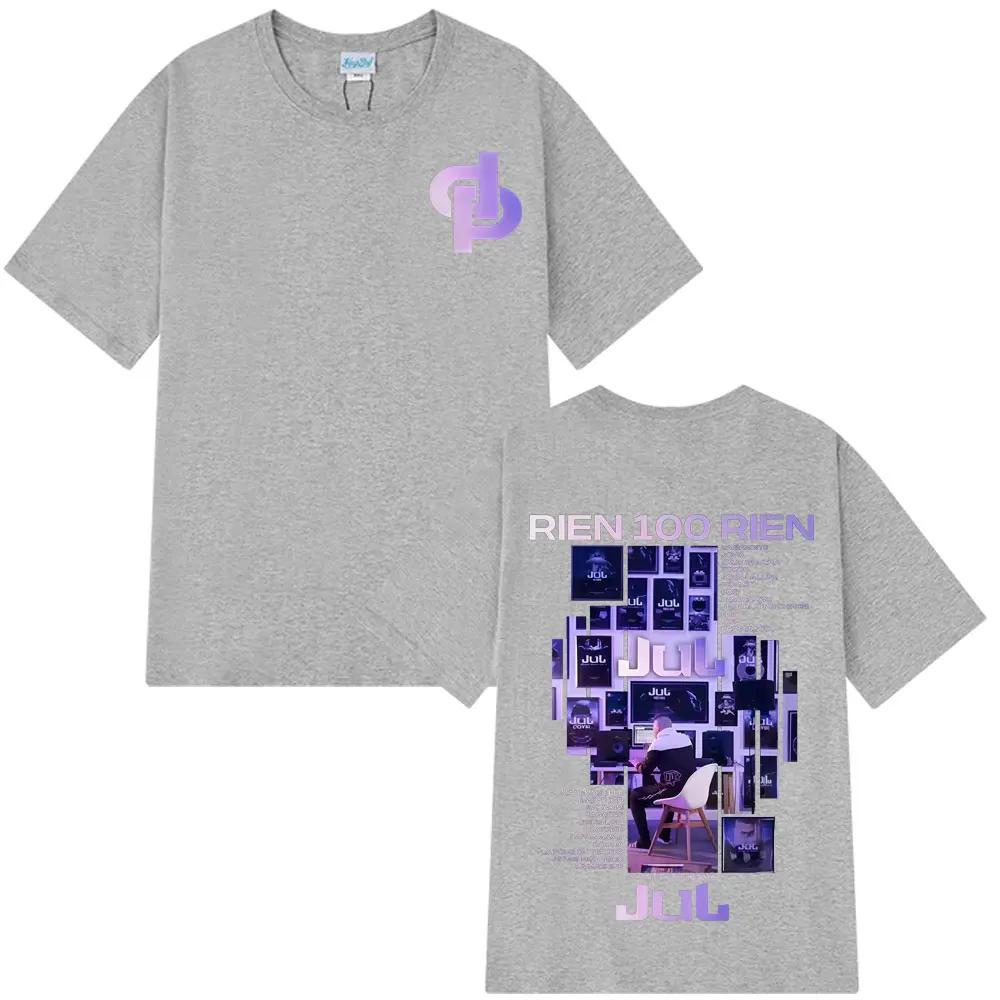 

Rapper Jul Rien Rien Album Tour Graphic T Shirts Men s Women Fashion Clothing Tees Hip Hop Cotton Loose T-shirts 3XL
