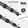HUNYA Handheld Microphone Boom Arm, 6 Sections, Extendable Microphone Arm, Carbon Fiber Boom Pole, for Microphones, 14-inch Screw & Thread, with Foam