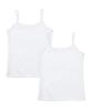 Tieseueichi Cotton Spandex Camisole Top - White 2P
