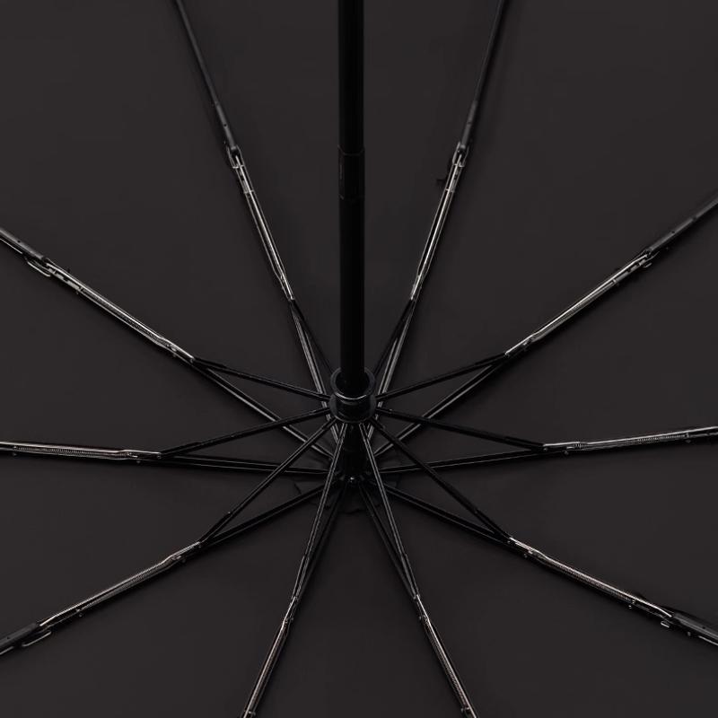Automatic Men's Umbrella Wooden Handle  Large Double Umbrella Windproof Reinforced Rain Umbrella Car Folding Wind-resistant Gift