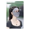 Breathable Ice Silk Full Face Cover UV Protective Mask Hat, Women Summer Facekini Sun Shield