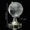 2 Pcs Mini World Globes Round Earth Globes Crystal Clear Desk Office