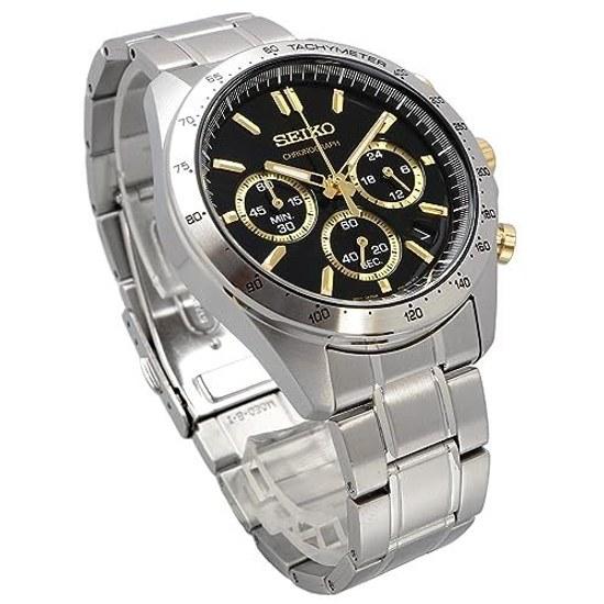 SEIKO 1 5 Second Chronograph Quartz Wristwatch Mens SBTR015 BlackGold