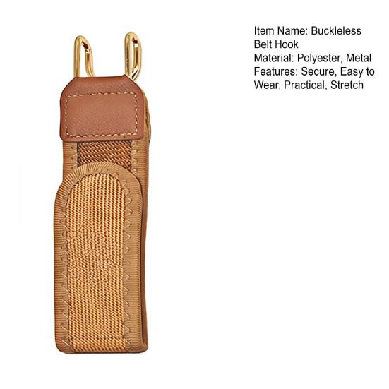 Cinto sem Fivela Gancho Fivela de Metal Ajustável Sem Fivela Gancho de Cintura Invisível Cinto Elástico Cinto Unissex Fecho para Exterior