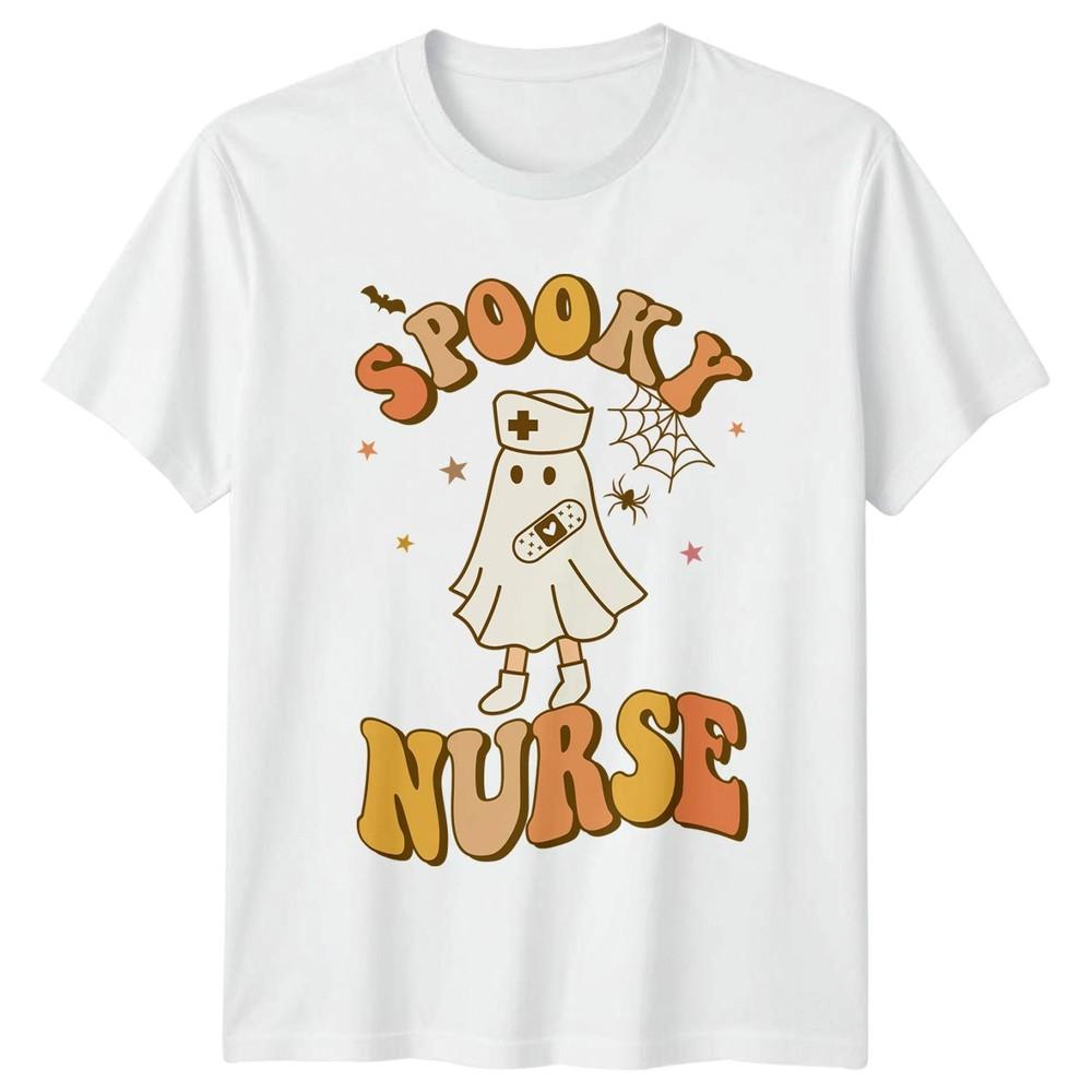 Spooky Nurse Unisexs TShirt Retro Halloween Nursing Halloween Gift For Her S