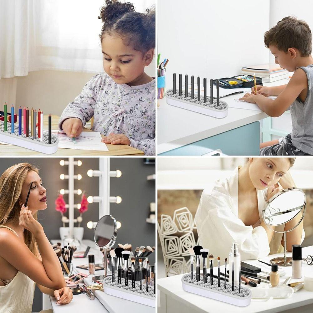 Silicone Structure Makeup Brush Holder Household Pen Storage Case Sewing Tool Rack  Makeup Tools