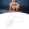 Men Bulge Cup Soft Polyester Cotton Stereo Shape Bulge Covering Up Underwear Cup with Strap White
