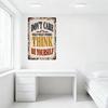 Vintage Rusty 'Don't Care What Others Think, Be Yourself' Metal Tin Sign Motivational Wall Decor for Bar Pub Home Office, Retro