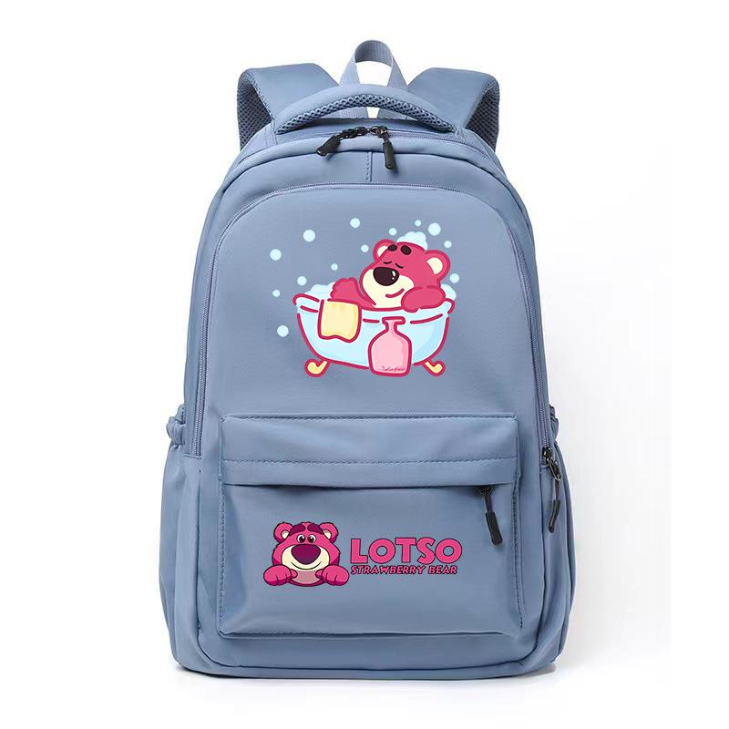 New LOSTO Strawberry Bear Printed Cartoon High-value Primary School Schoolbag Ultra-light Decompression Large Capacity