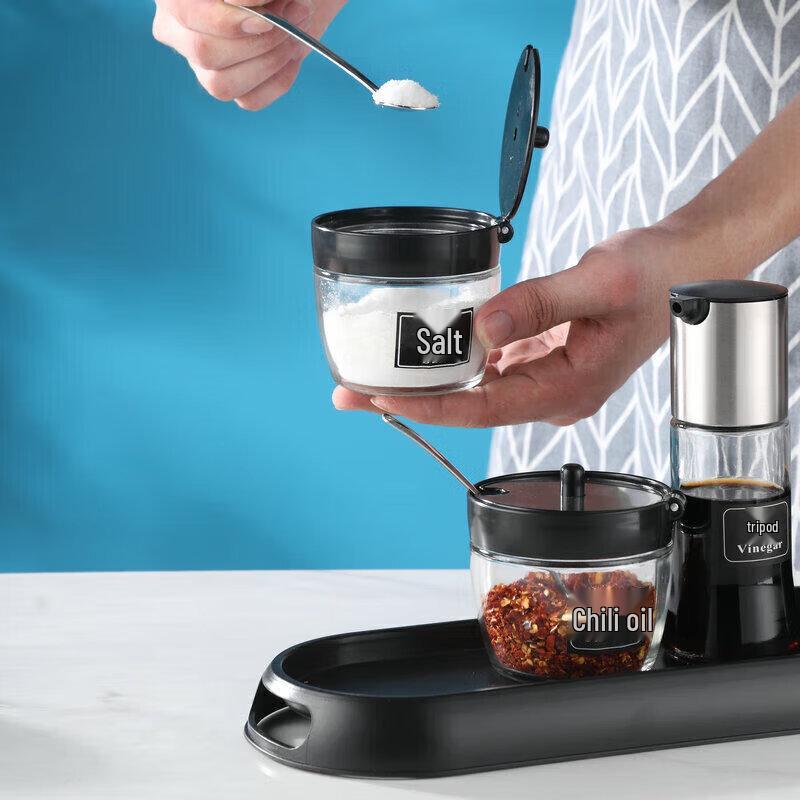 Set Dispenser Aceto e Peperoncino in Acciaio Inossidabile