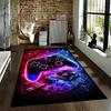 Gaming Controller Neon Design Carpet for Bedroom or Living Room Decor Suitable for Use As an Anti-slip for Living Room Bedroom Sofas