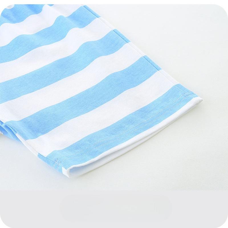 Completo estivo da ragazzo a due pezzi con ricamo velico a maniche corte Outfit con pantaloncini per bambini medio-piccoli
