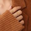 316L Stainless Steel Rings For Women Gold Plated Waterproof No Fading Women's Simple Ring Couples Jewelry Gift
