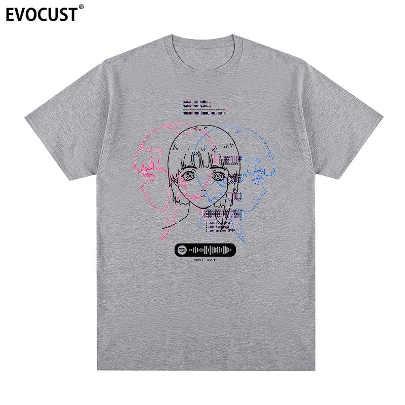 Serial Experiments Lain Classic Japanese Glitch Aesthetic Manga Anime T-shirt Cotton Men T Shirt New TEE TSHIRT Womens Tops