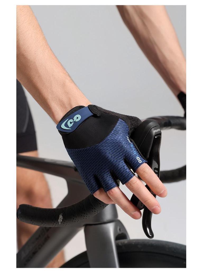 Andningsbara Halkfria Cykelhandskar - Stötdämpande, Halvfinger, för Män & Kvinnor