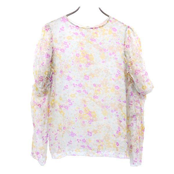 SEE BY CHLOE 100% Silk Overall Handle Long Sleeve See Through Cut 36 Women Used