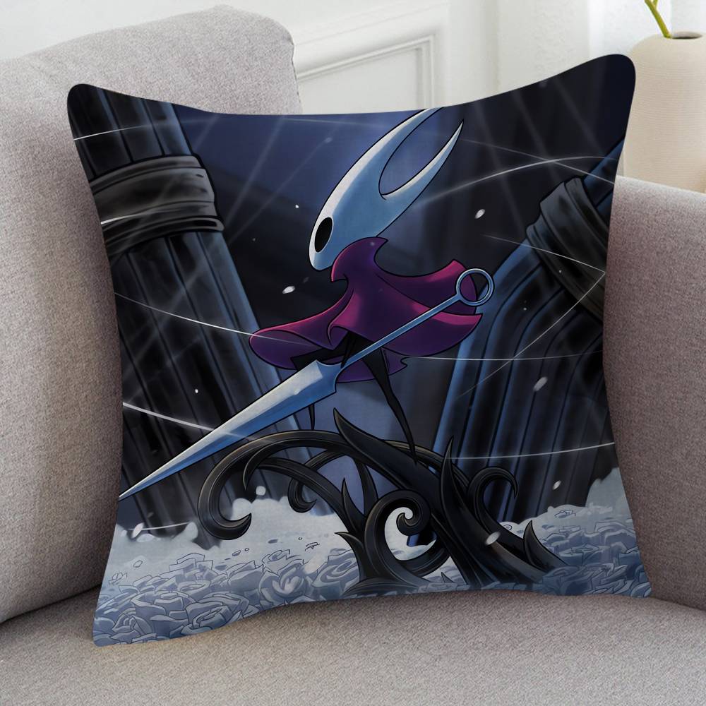Game Hollow Knight Silksong Cute Cartoon L Game Cushion Cover Pillowcase Upholstery Sofa Throw Pillow Home Decor Pillowcas