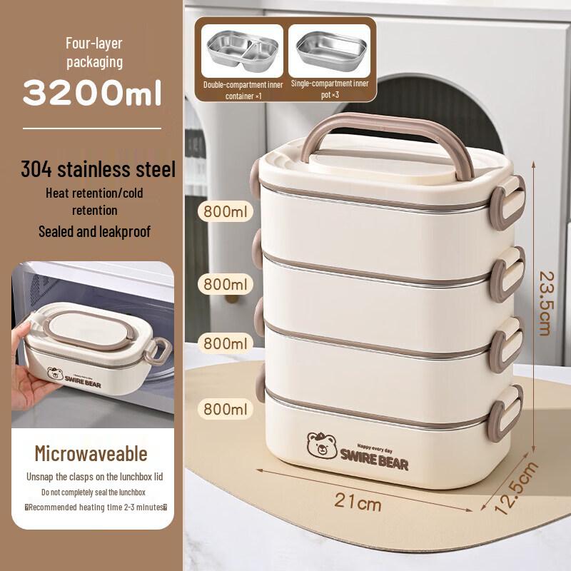 Qiwei 316 Stainless Steel Insulated Lunch Box
