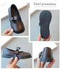 Girls' Black Leather Princess Shoes - British Style Autumn Collection