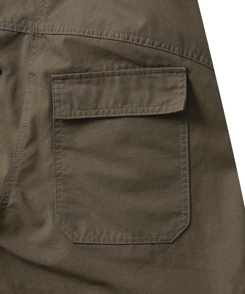 NOIRER Cotton Field Wide Pants (Khaki)