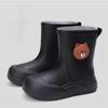 Woman Thick Sole High Top Cartoon Rain Boots Four Seasons New Soft Sole Non Slip Round Toe Slip On Waterproof Fashion Water Shoe