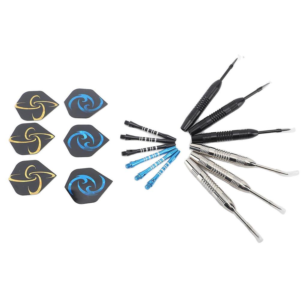 Dart Set Professional Knurled Fluted Design Dart Body Steel Tip Dart Set for Party Game Home