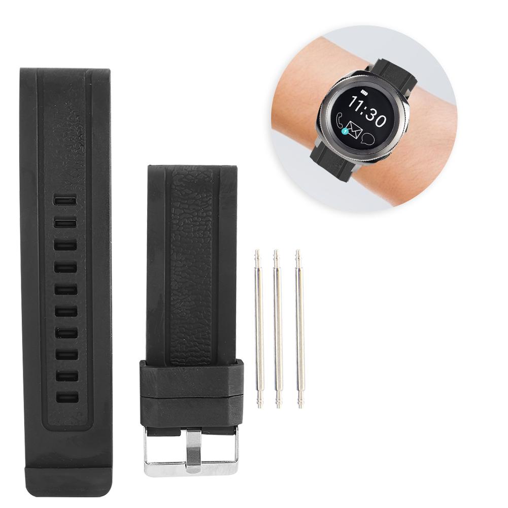 24mm Watch Band Silicone Pin Buckle Watch Strap Sports Wristwatch Accessory
