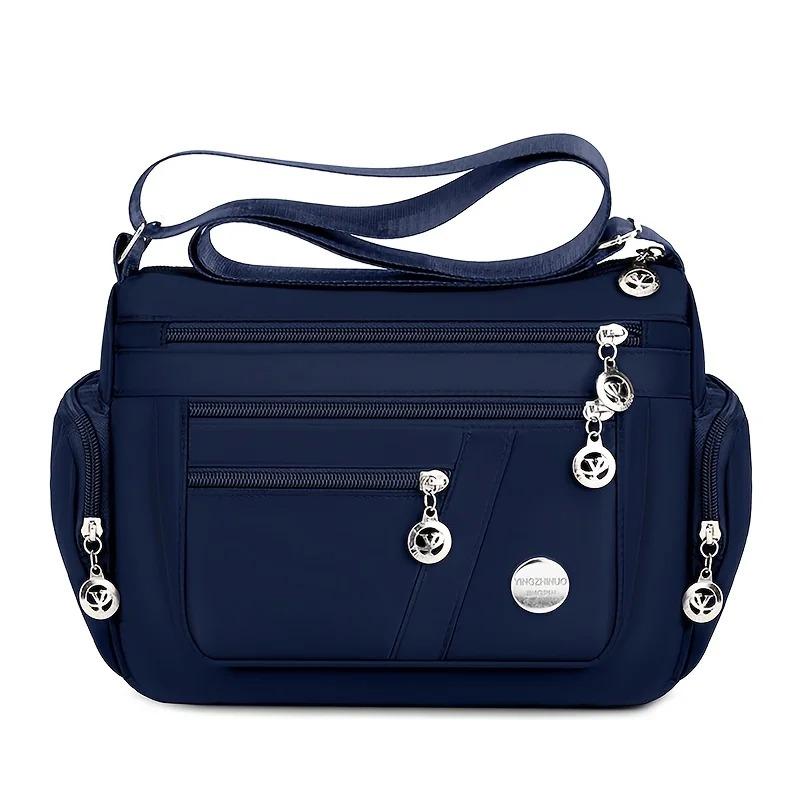 Nylon Messenger Bag Neutral Nylon Oxford Cloth Women's Shoulder Messenger Bag Middle-Aged and Elderly Leisure Bag