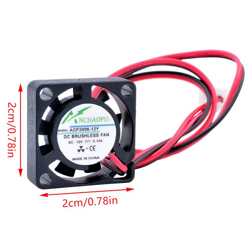 Acp2006 2Cm 20Mm Fan 20X20X6Mm Dc5V 12V Usb 2Pin Micro Cooling Fan For Micro Equipment Purifier Drone