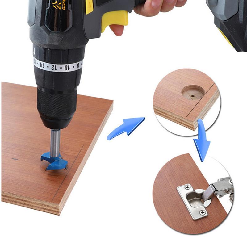 35mm Hinge Hole Opener Accuracy Locator Door Drilling Guide Drilling Jig Drill Bits for Cabinet Door Installation Hinge Jig