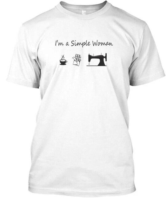 

Im A Simple Woman Funny Sewing T shirt Made in the USA Size S to 5XL M