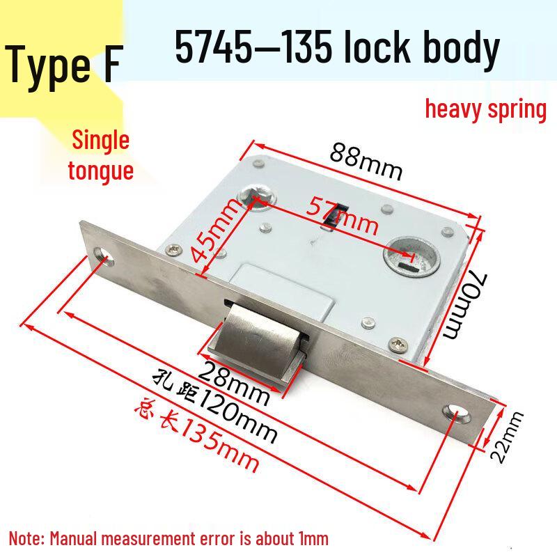 Qingwa Universal Stainless Steel Mortise Door Lock Body