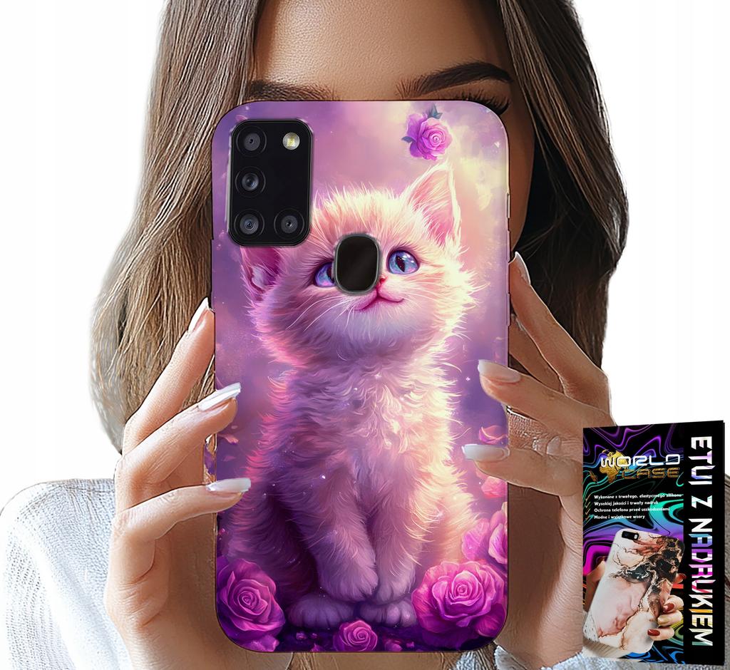 Etui Do Samsung Galaxy A21S - Słodki Kotek, Kot, Wzory Ze Zwierzętami