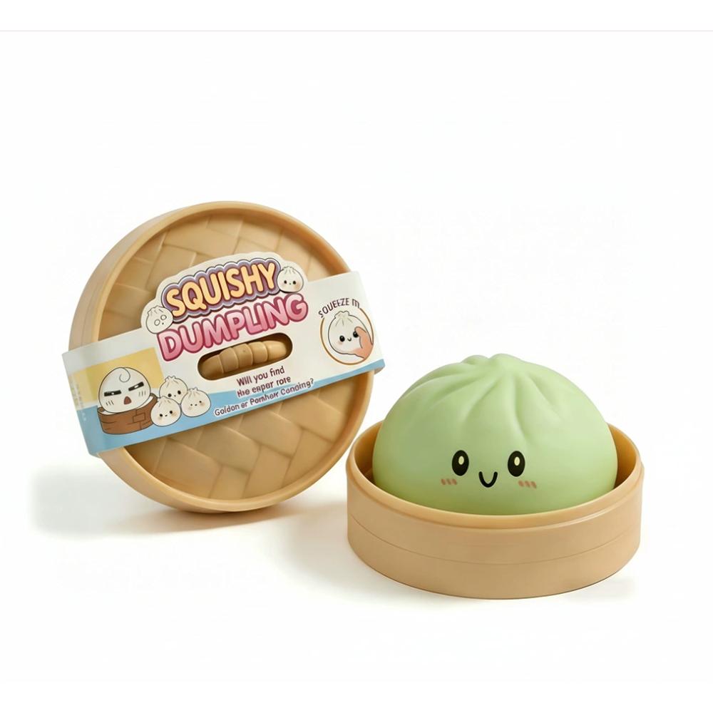 2026 New Glitter Dumpling Squishies Toy Bun Baozi Dumpling Mystery Box Colorful Food Squishy Sensory Anti Stress Squeeze Balls