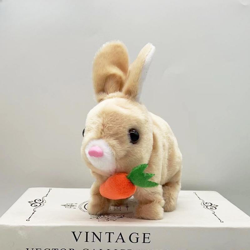Robot rabbit, a robot that mimics a rabbit, a rabbit robot for children, capable of walking, barking and wagging its tail, is a birthday gift.