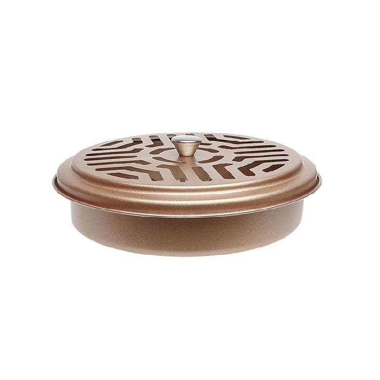 Metal Mosquito Coil Holder Tray with Cover for Fishing Camping Anti Deformed