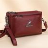 Sac Bandoulière Chic en Faux Cuir pour Femmes - Imperméable, Pochette Multi-Couches avec Fermeture Éclair - Disponible en Marron