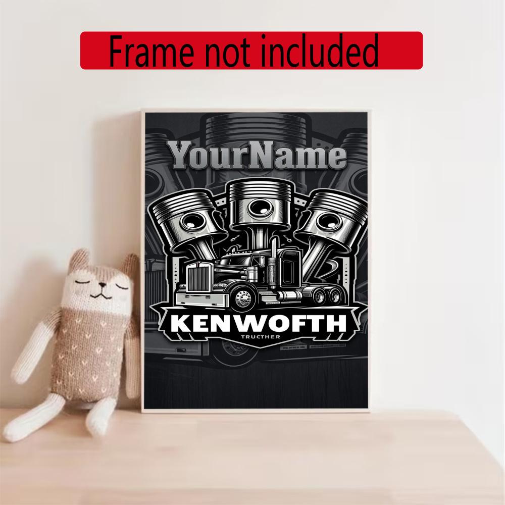 Kw Heavy Trucks Customize Your Name Diamond Painting Round Diamond Diy Frameless Holiday Artwork Suitable For Home Office Wall Decoration