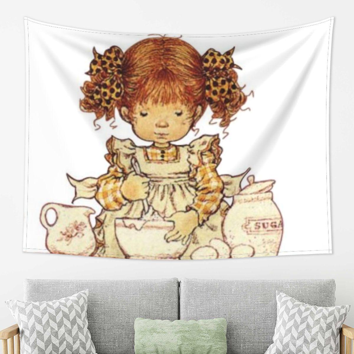 

Sarah Kay Swing Girl Tapestry Decoration Art Aesthetic Tapestries for Living Room Bedroom Home Wall Cloth Wall Hanging 74x94cm(29x37in)